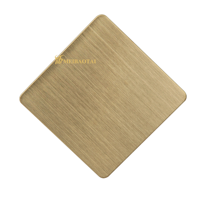 تزئینات رنگ طلایی ورق استیل ضد زنگ 1219x2438mm