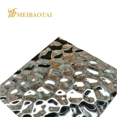 قیمت خوب 0.65mm ضخامت نقره آینه پایان آب موج ورق فولاد ضد زنگ استاندارد DIN برای دیوار تزئینی و سقف آنلاین