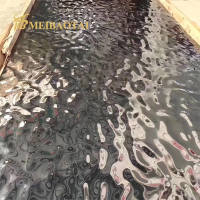 AISI نقره آینه آب موج دار استنلیس ورق فولادی 1000x2000mm