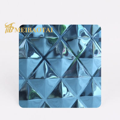 ورق فولادی فولاد ضد زنگ آبی PVD پوشانده شده با فیلم PVC 7C درجه 201 برای کاربردهای تزئینی