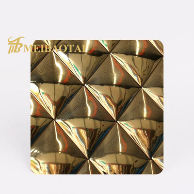 قیمت خوب دیوار تزئینی ورق رنگی استیل ضد زنگ آینه طلایی SS304 201 آنلاین