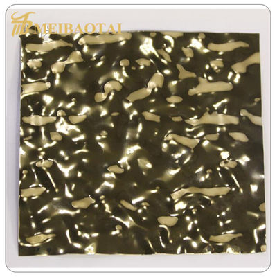 صفحه ای از فولاد ضد زنگ با آینه طلایی 0.85mm ضخامت 3048mm طول صفحه فلزی تزئینی