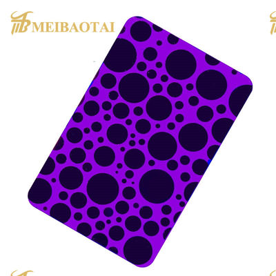 قیمت خوب ورق فولادی ضد زنگ اچ شده Pvd بنفش با فیلم Novancel آنلاین