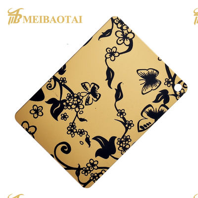 قیمت خوب ورق اچ شده از جنس استیل ضد زنگ آینه روکش رنگی Pvd 1219x2438mm آنلاین