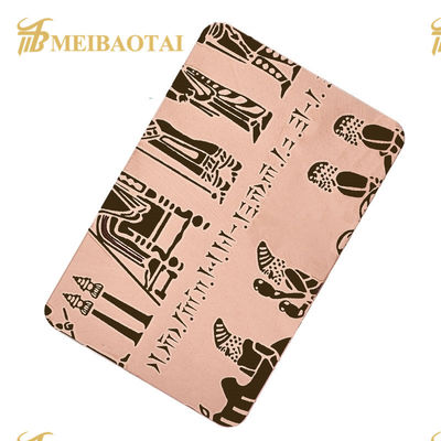 قیمت خوب 201 فولاد ضد زنگ ورق اچ شده Pvd رزگلد رنگ سختی HRB100 آنلاین