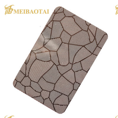 قیمت خوب ورق استیل ضد زنگ آینه رزگلد مشکی اچ شده 304 درجه 1.15mm ضخامت 1219x3048mm آنلاین