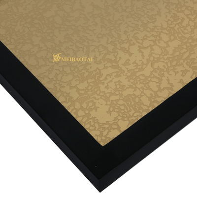 کابینت آسانسور تزئینی ورق استیل ضد زنگ آینه طلایی 3048 میلی متری
