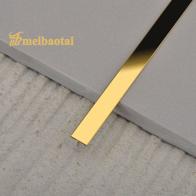 قیمت خوب PVD پایدار طلا آینه فولاد فولاد فولاد 20mm SS T Trim برای حفاظت از دیوار تزئینی آنلاین