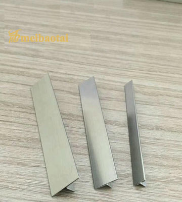 قیمت خوب 304 فولاد ضد زنگ T شکل پروفیل کاشی با سطح مویی و پوشش نقره ای PVD آنلاین