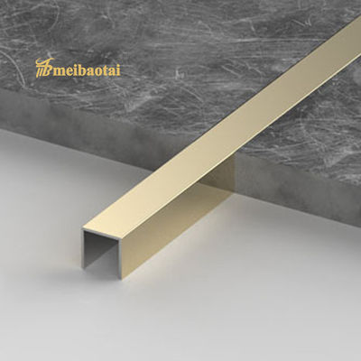 قیمت خوب 304 فولاد ضد زنگ U Channel Tile Trim با 7c PVC Film و سختی HV200 برای حفاظت تزئینی آنلاین