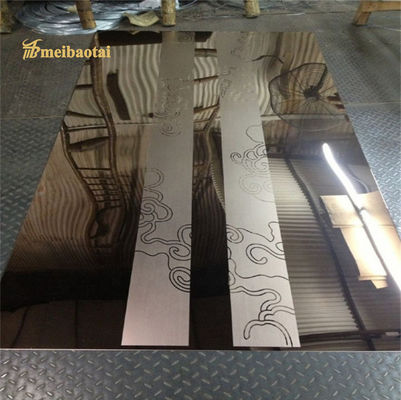 قیمت خوب ورق استیل ضد زنگ آسانسور اچ شده با ضخامت 1.0mm-3.0mm لبه شکاف آنلاین