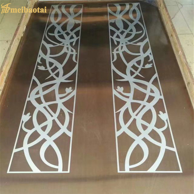 ورق فولادی ضد زنگ حکاکی شده با عرض 1500 میلی متر برای تزئینی آسانسور