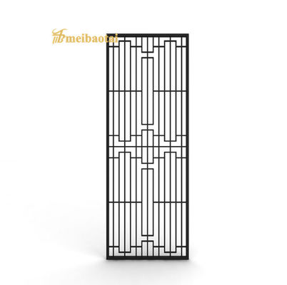 قیمت خوب PVD رنگ مشکی پوشش مو طراحی فولاد ضد زنگ اتاق تقسیم کننده با اندازه سفارشی برای خانه و هتل آنلاین