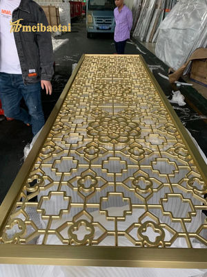 قیمت خوب طلایی SS201 قاب فولادی جداکننده اتاق EN روکش استاندارد PVD آنلاین