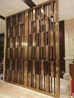 قیمت خوب 30mm ضخامت PVD گلابی پوشانده از فولاد ضد زنگ اتاق جدا کننده فلزی صفحه حریم خصوصی با اندازه سفارشی آنلاین