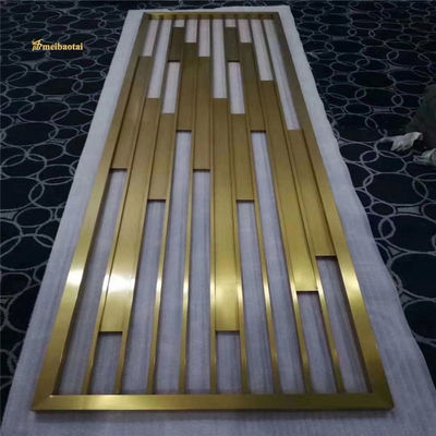 قیمت خوب پنل حریم خصوصی فولادی تزئینی استیل ضد زنگ برش لیزری ضخامت 30 میلی متر طلایی PVD آنلاین