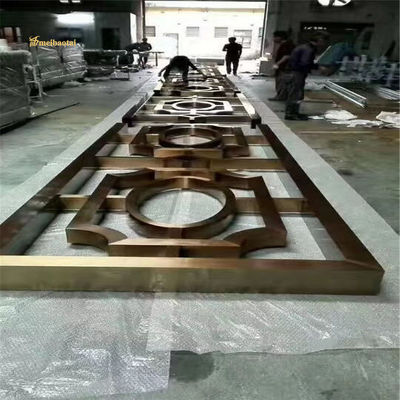 قیمت خوب 201 304 جدا کننده اتاق از فولاد ضد زنگ دکوراسیون هتل اندازه قابل تنظیم آنلاین