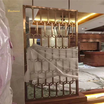 قیمت خوب دکوراسیون صفحه نمایش فلزی برش لیزری اتاق تقسیم کننده استیل ضد زنگ در اتاق غذاخوری آنلاین