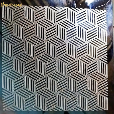 0.65mm ضخامت 304 فولاد ضد زنگ ورق حک شده با 1219x2438mm اندازه برای کاربردهای تزئینی