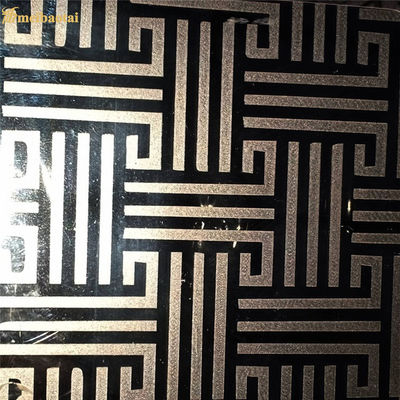 رنگ آینه نقره ای درجه 201 ورق فولاد ضد زنگ حک شده 1219x3048mm برای دکوراسیون کابین آسانسور