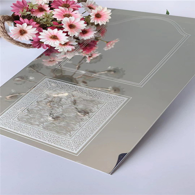 ورق استیل 0.95 میلی متری اچ شده نقره ای درجه 304 برای تزئینی آسانسور