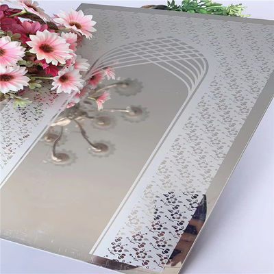 ورق استیل ضد زنگ حکاکی شده آینه گرید 201 با ابعاد 1219x3048 میلی‌متر برای کاربردهای طراحی مدرن