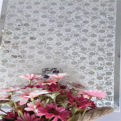 سوپر آینه نقره ای اچ شده 304 ضد زنگ ورق فلزی 0.95mm Thk