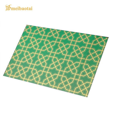 قیمت خوب EN استاندارد برگه ی فولاد ضد زنگ حک شده با پوشش سبز سیاه 1219x3048mm اندازه و 70 میکران فیلم PVC آنلاین