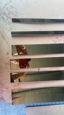 JIS استاندارد روکش طلا فولاد ضد زنگ لبه تریم با ضخامت 0.85 میلی متر برای محافظت از کاشی