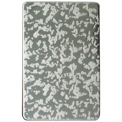 4x8 اندازه 304 فولاد ضد زنگ برگهای برجسته با فیلم دوگانه PVC برای پانل های دیواری تزئینی