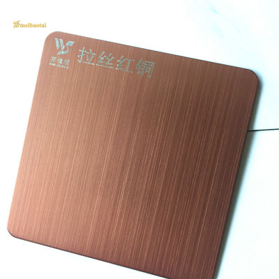 قیمت خوب JIS استاندارد برنز رنگ پوشش 0.65mm ضخامت Hairline فولاد ضد زنگ برای تزئینات معماری آنلاین