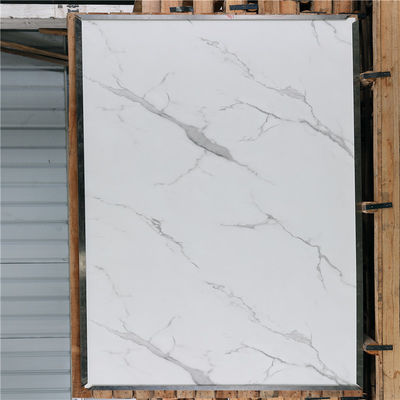 قیمت خوب ورق های لمینت ضد زنگ رنگ سفید دانه های چوب تقلیدی که لبه دیوار را تزئین می کنند آنلاین